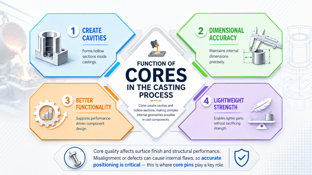 What is the Function of Cores in the Casting Process
