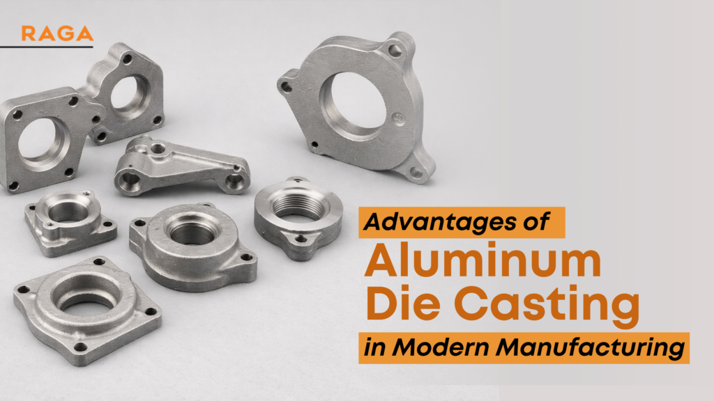 Aluminum die casting components showcasing precision-machined metal parts, highlighting advantages of die casting in modern manufacturing and industrial production.
