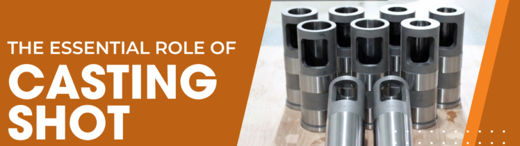 Raga Group casting shot components for metal casting, precision machined industrial parts and tools displayed in manufacturing workshop.