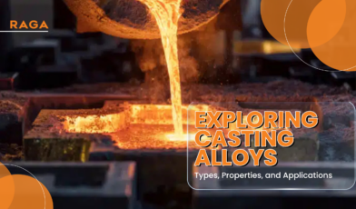 Molten metal being poured into a casting mold in a foundry, representing casting alloys, including their types, properties, and industrial applications in metal manufacturing.