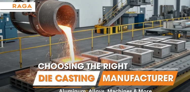 Molten aluminum being poured into molds in an industrial foundry, illustrating the process of die casting and highlighting how to choose the right die casting manufacturer for aluminum alloys and metal production.
