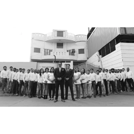 The RAGA team in front of the Faridabad works