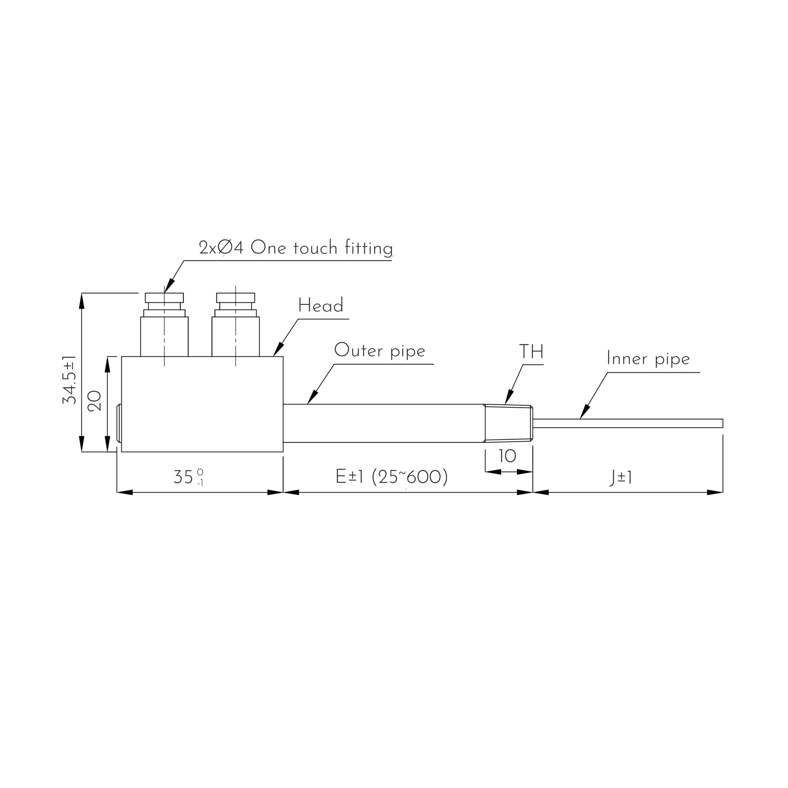 JCT dimension drawing