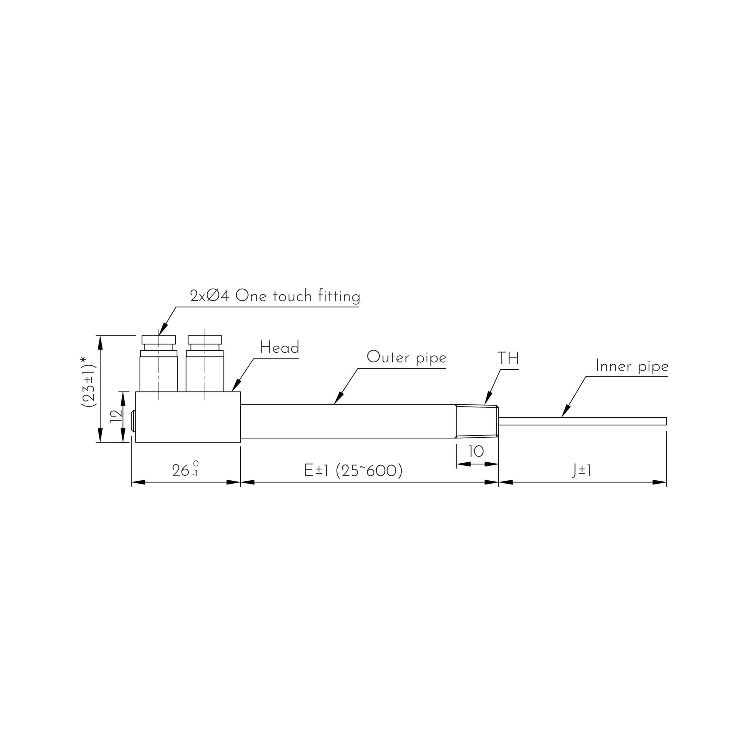 JCT-C dimension drawing