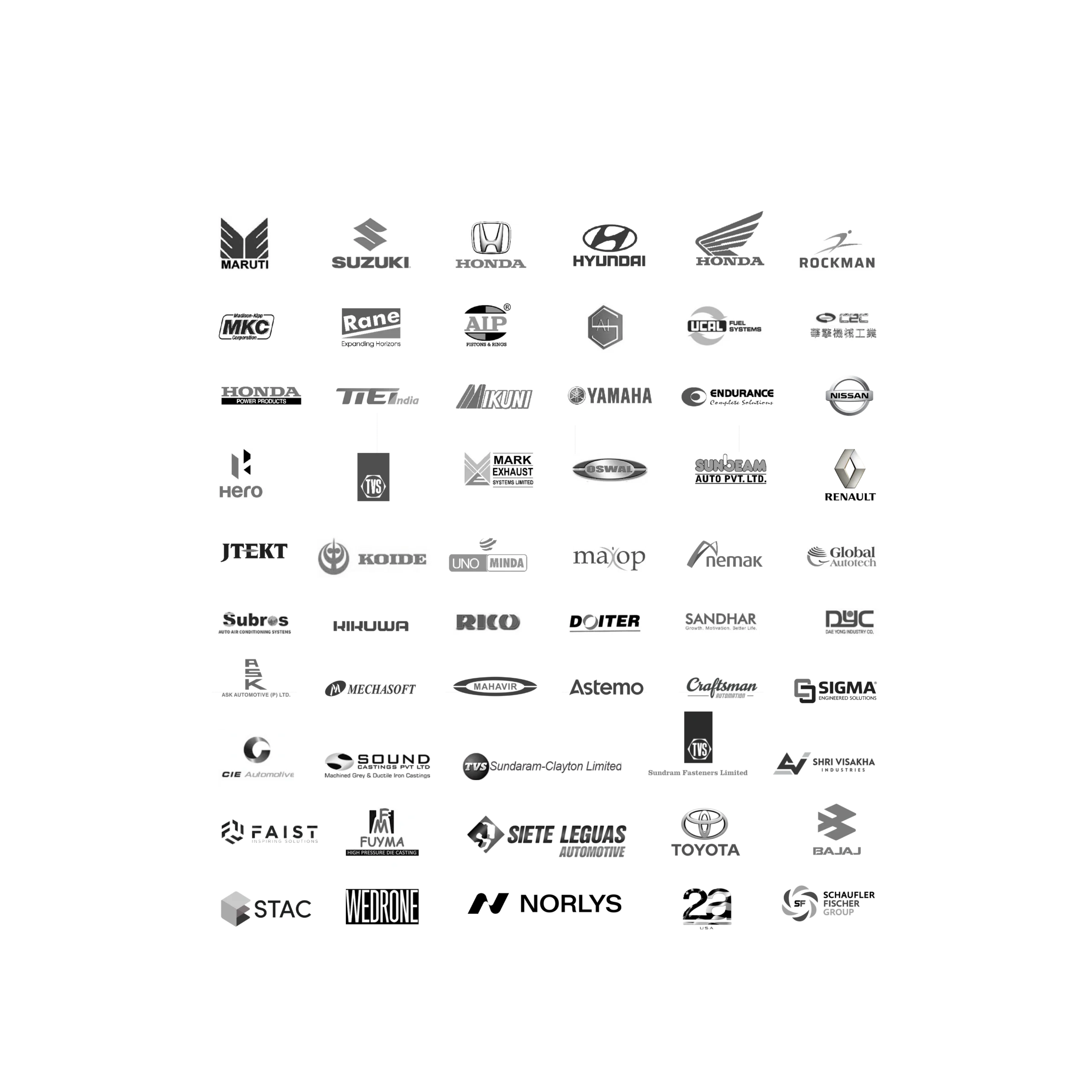 Logos of RAGA customers, part one